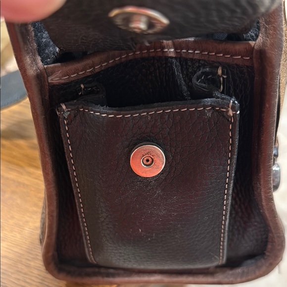 Brighton Black and Brown Shoulder Bag with Heart Charm - Picture 4 of 5